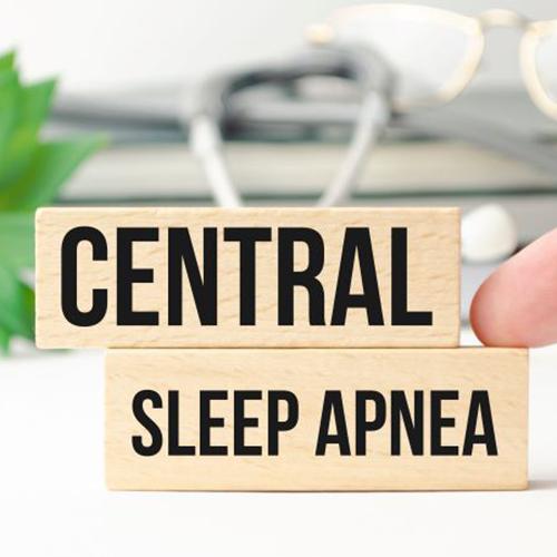 Wooden blocks with the words central sleep apnea