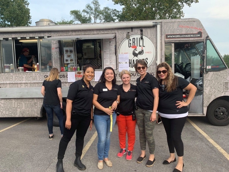 Dental team at food truck social event