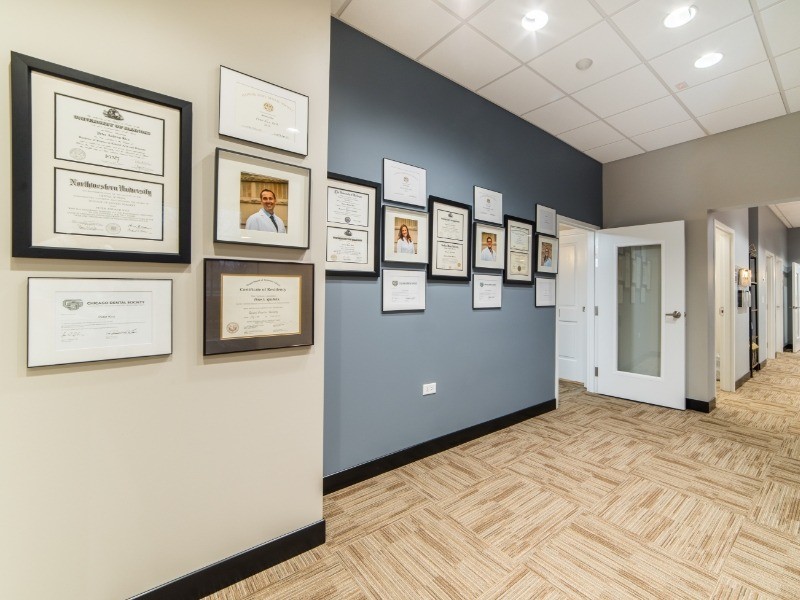 Hallway to dental exam room