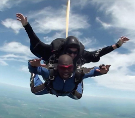 Doctor Christian skydiving