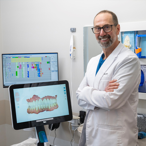 Dentist capturing iTero digital impressions