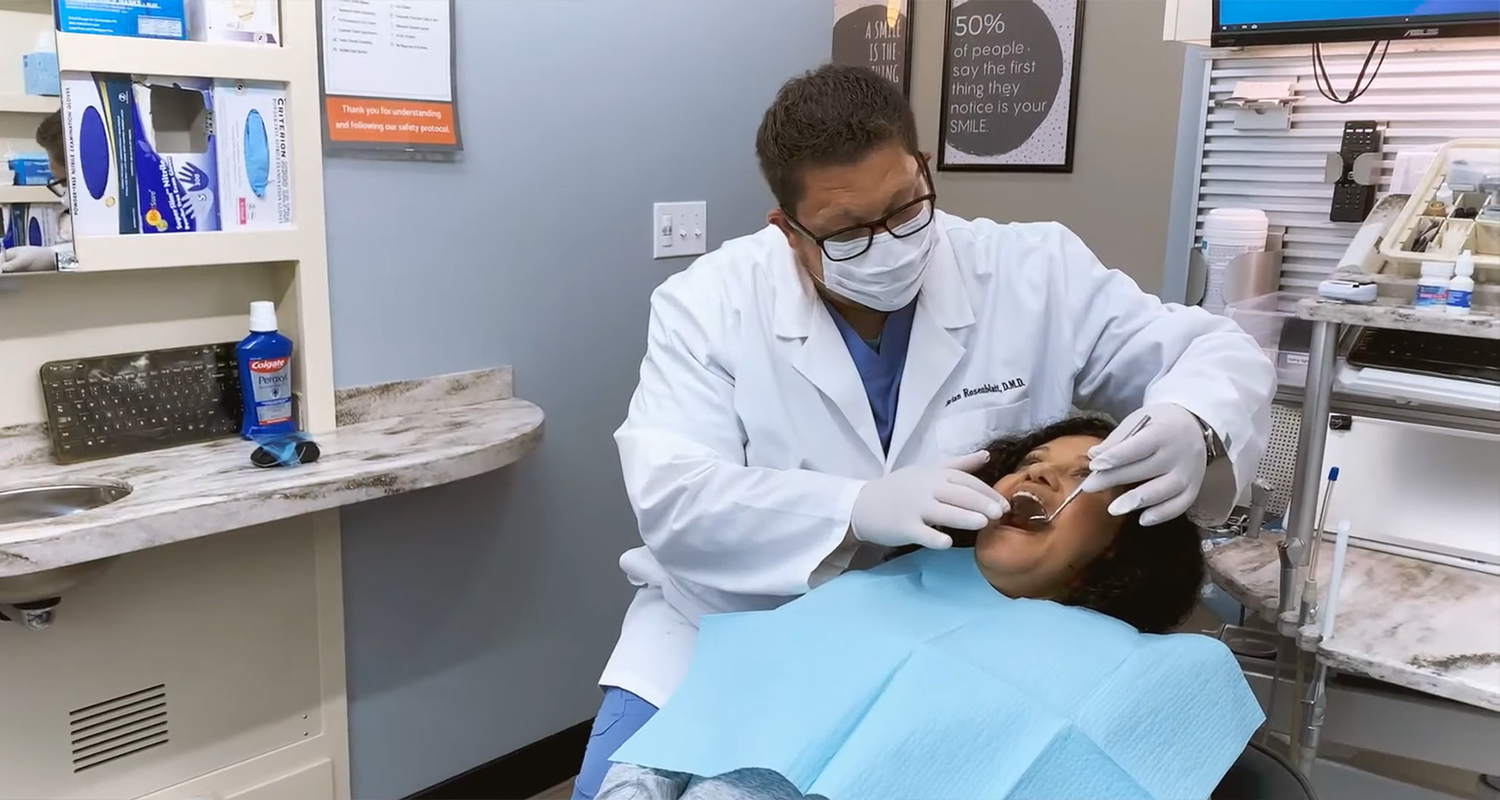 dentist working on patient