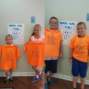 Cute kids in the Cavity Free Club at Westgate Dental Care