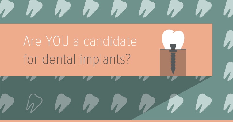 Dental implants are an ideal solution for missing teeth. Do you hide your smile because of missing teeth? If so, imagine what it would feel like to correct the problem, knowing you could smile again with confidence! Attaining a healthy, beautiful smile again doesn’t just have to be a dream - it could be a reality with dental implants. Why choose dental implants? There are many benefits of dental implants as a solution for missing teeth or even decayed, diseased, or damaged teeth. Dental implants look and feel completely natural, restoring your smile to its original beauty and function. Without compromising the strength of neighboring teeth, implants allow you to chew and speak comfortably and naturally. Additionally, they help prevent tooth shifting and misalignment, which could occur if a missing tooth is left untreated for a long period of time. Unlike bridges and dentures, implants are a long-lasting solution; they can last a lifetime when properly cared for. Many people have found dental implants to be the right solution for missing teeth. Are you a candidate for dental implants? Many people, including those advanced in years, are ideal candidates for dental implants. Some factors your dentist will consider include: The condition of your general, overall health. Whether or not you have sufficient healthy jaw bone density to support an implant. The health of your gum tissue. There are a few factors that could potentially lower the success rate of your dental implant. These include: Smoking. Excessive alcohol consumption. Cancer, a blood disorder, diabetes, or other illness. Although these factors may prevent you from being an ideal implant candidate, they don’t automatically disqualify you from the procedure. Questions to ask during your implants consultation Before you choose dental implants over another solution, you'll want to feel comfortable with what's involved. Here are a few questions you may want to ask your dentist or oral surgeon during your consultation: How long have you been placing implants? Do you have any case studies or before and after photos you can share with me? What special training have you received? How much do dental implants cost? Will my insurance cover any portion of the expense? Do you offer a payment program? What will you do to ensure I'm comfortable during treatment? This procedure makes me nervous. What will you do to calm my nerves? Dental implants are a life-changing solution for many people who have suffered from missing teeth! If you believe you might be a candidate for implants, discuss your options with your dentist. Share this article with any of your friends or family who may be searching for a solution for missing teeth. 