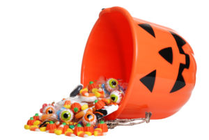 overflowing halloween bucket