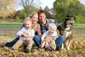 Family smiling