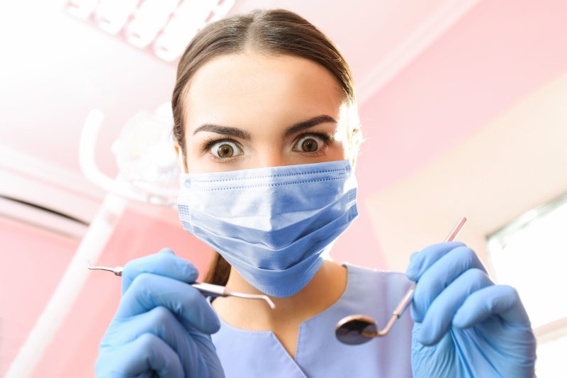 scary female dentist