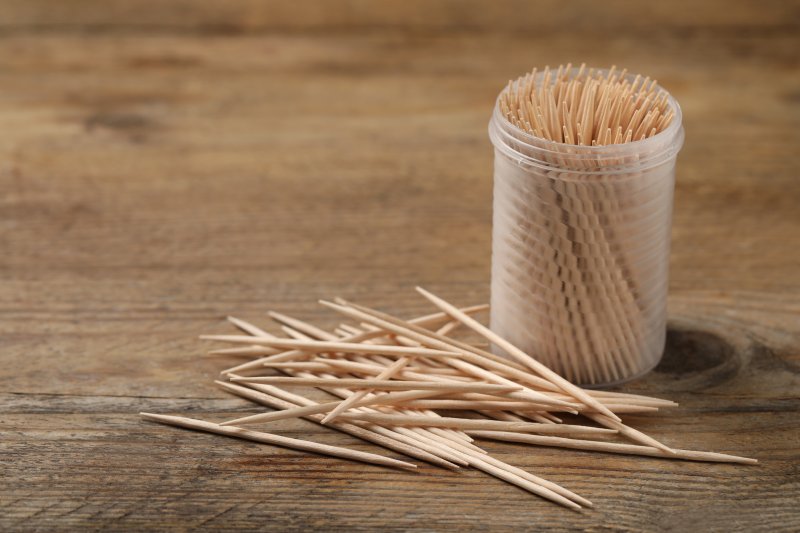 container of toothpicks